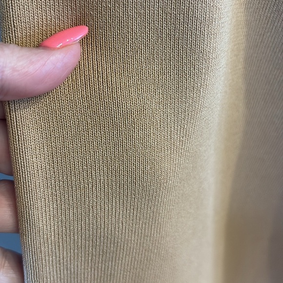 Lucca Jenni wide leg knit crop pants trousers pull on Kelley Cawley camel LUX Sm - Picture 4 of 13